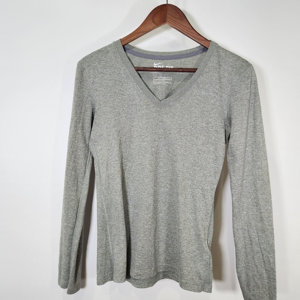 Nike Gray V-Neck T-Shirt